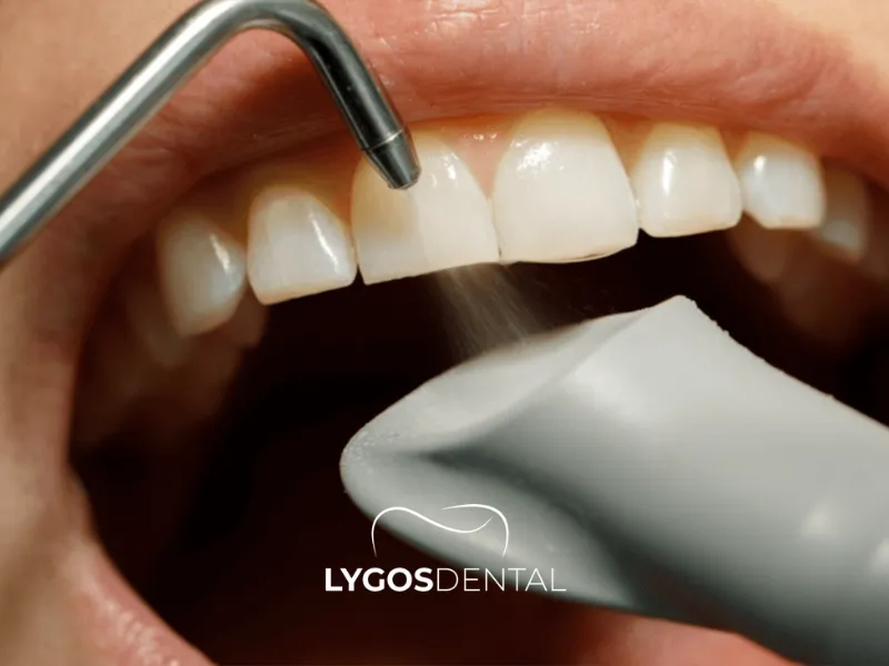 Безболезненная чистка зубов с помощью Airflow | LYGOS DENTAL